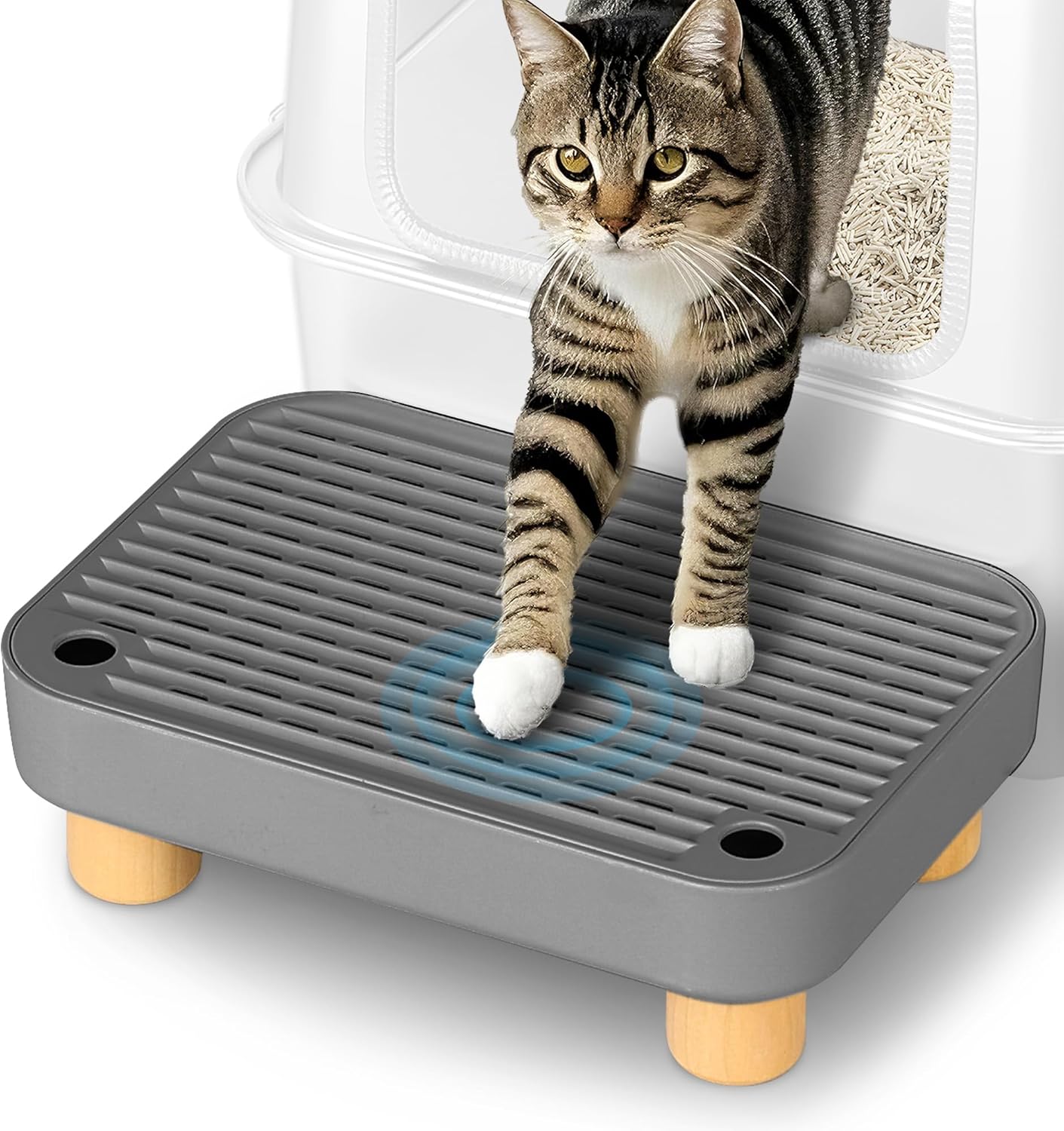 Misofog Cat Litter Box Step – Litter Catching Platform for Standard & Automatic Litter Boxes