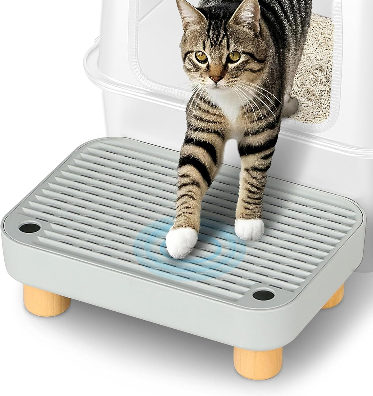 Misofog Cat Litter Box Step – Litter Catching Platform for Standard & Automatic Litter Boxes