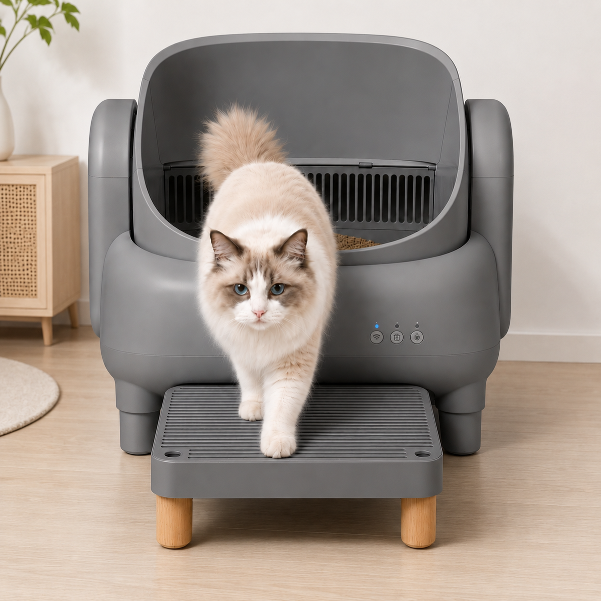 Misofog Cat Litter Box Step – Litter Catching Platform for Standard & Automatic Litter Boxes