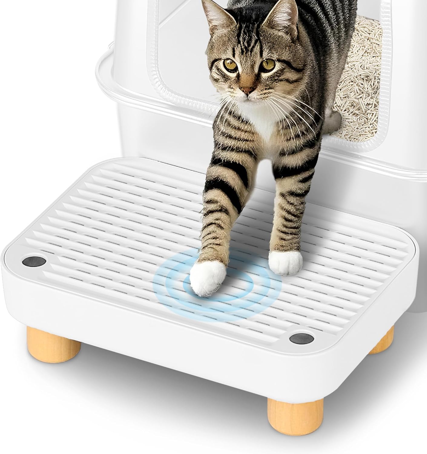 Misofog Cat Litter Box Step – Litter Catching Platform for Standard & Automatic Litter Boxes