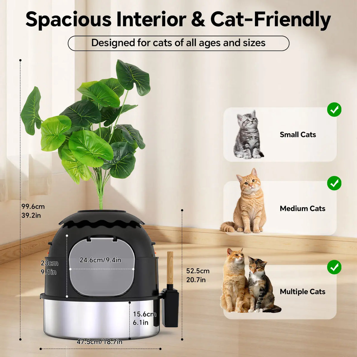 Misofog planter-style litter box detail