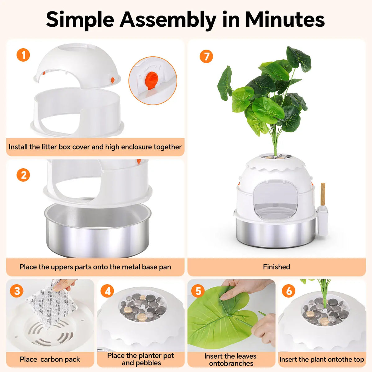 Misofog hidden cat litter box accessories