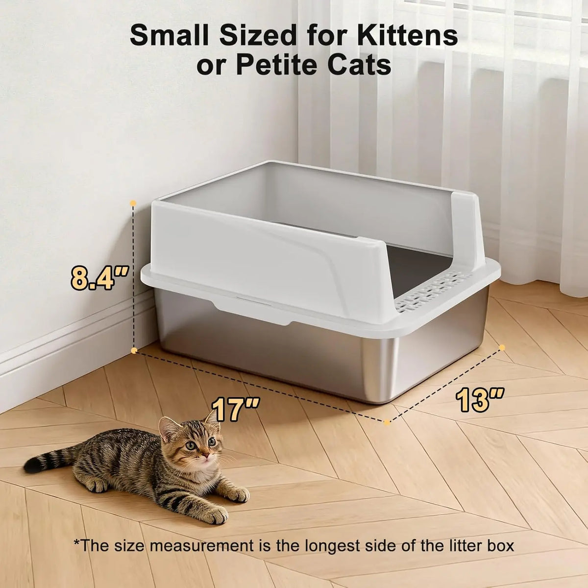 Stainless steel litter box cleanup