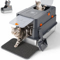 Misofog XL Enclosed Stainless Steel Cat Litter Box