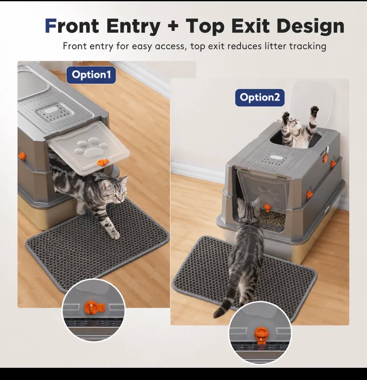 XL litter box high-wall design